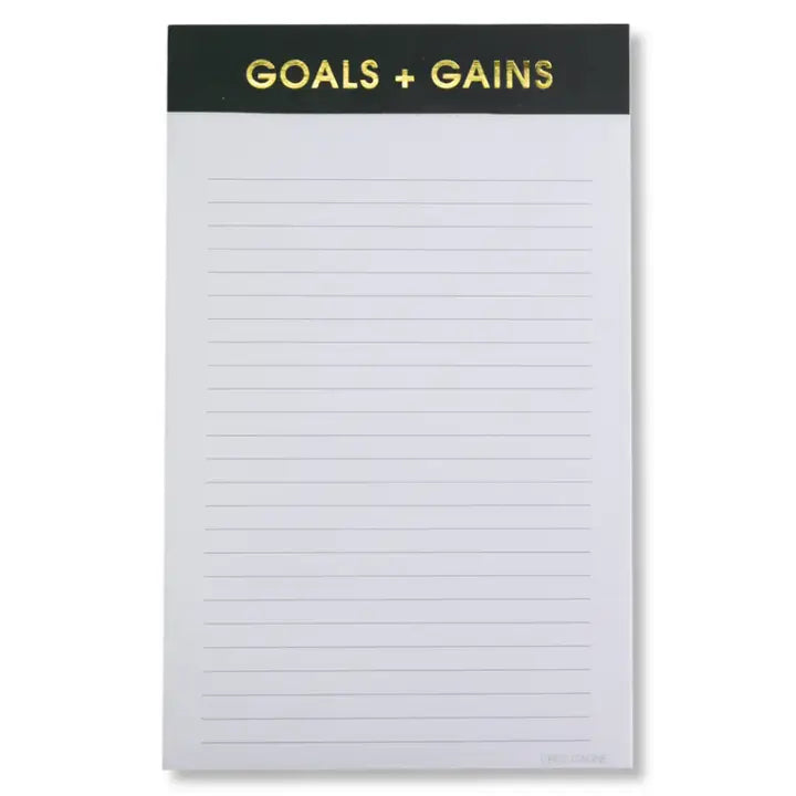 Lined Notepad - Goals + Gains