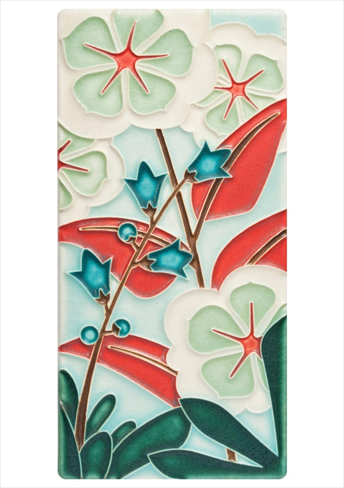 Arts & Crafts Tiles: Made by Motawi Tileworks Boxed Notecard Assortment Interior Style 2 - Starry Flowers