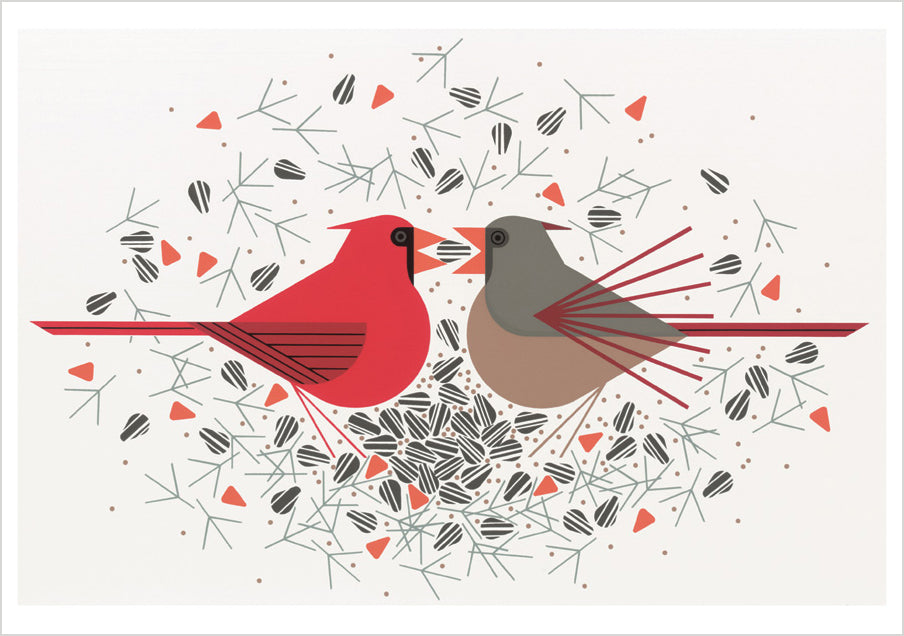 Charley Harper: Cardinals Boxed Notecard Assortment Interior Style 3