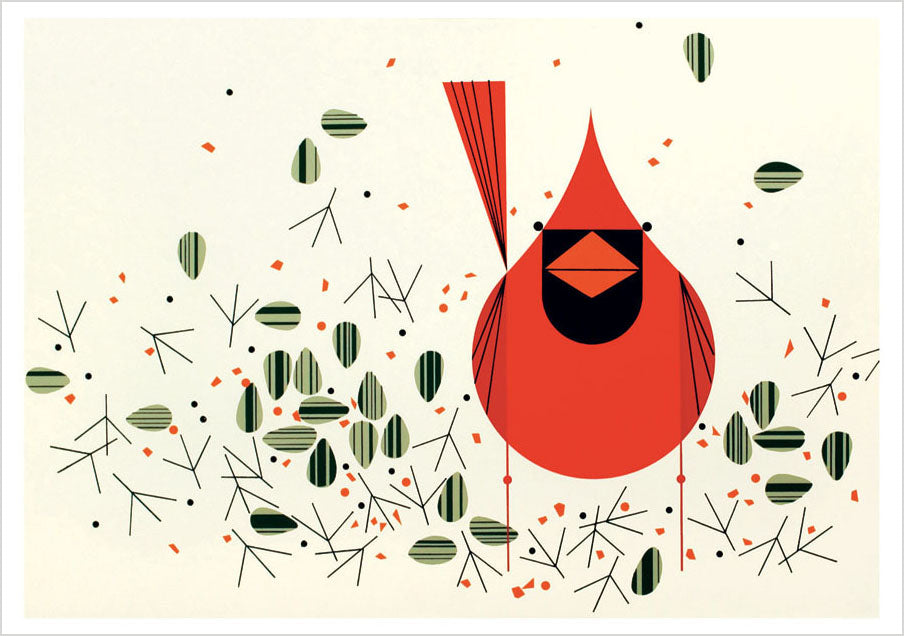 Charley Harper: Cardinals Boxed Notecard Assortment Interior Style 4