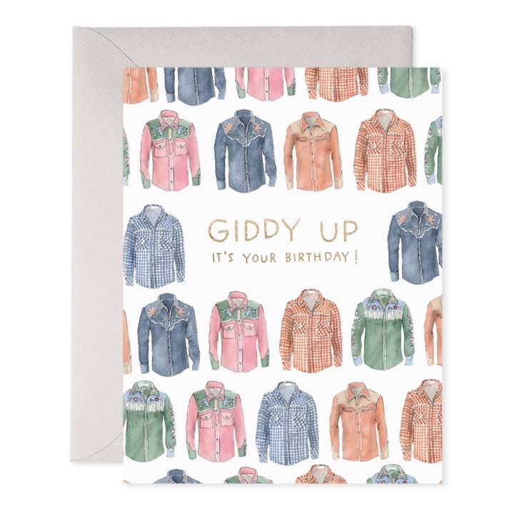 Giddy Up It's Your Birthday Western Theme Birthday Card