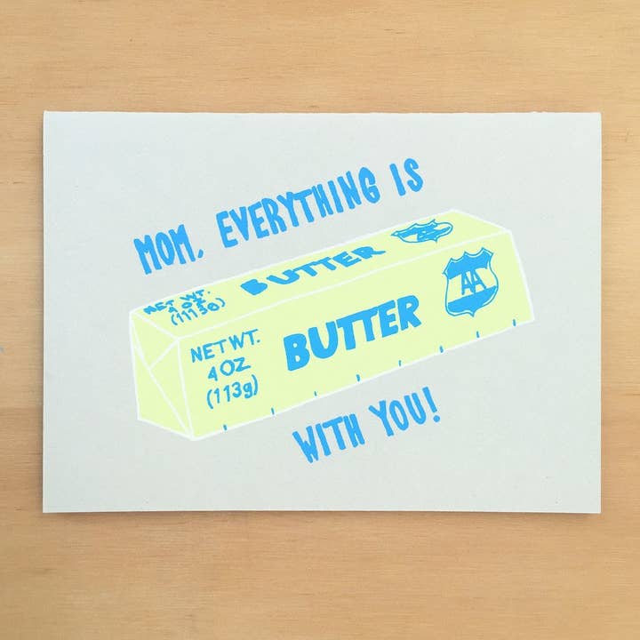 Screen Printed Mother's Day Greeting Card