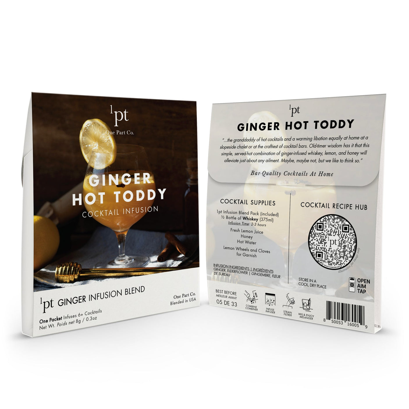 50% Off Final Sale - Ginger Hot Toddy - All Natural Botanicals Easy Cocktail Infusion Pack