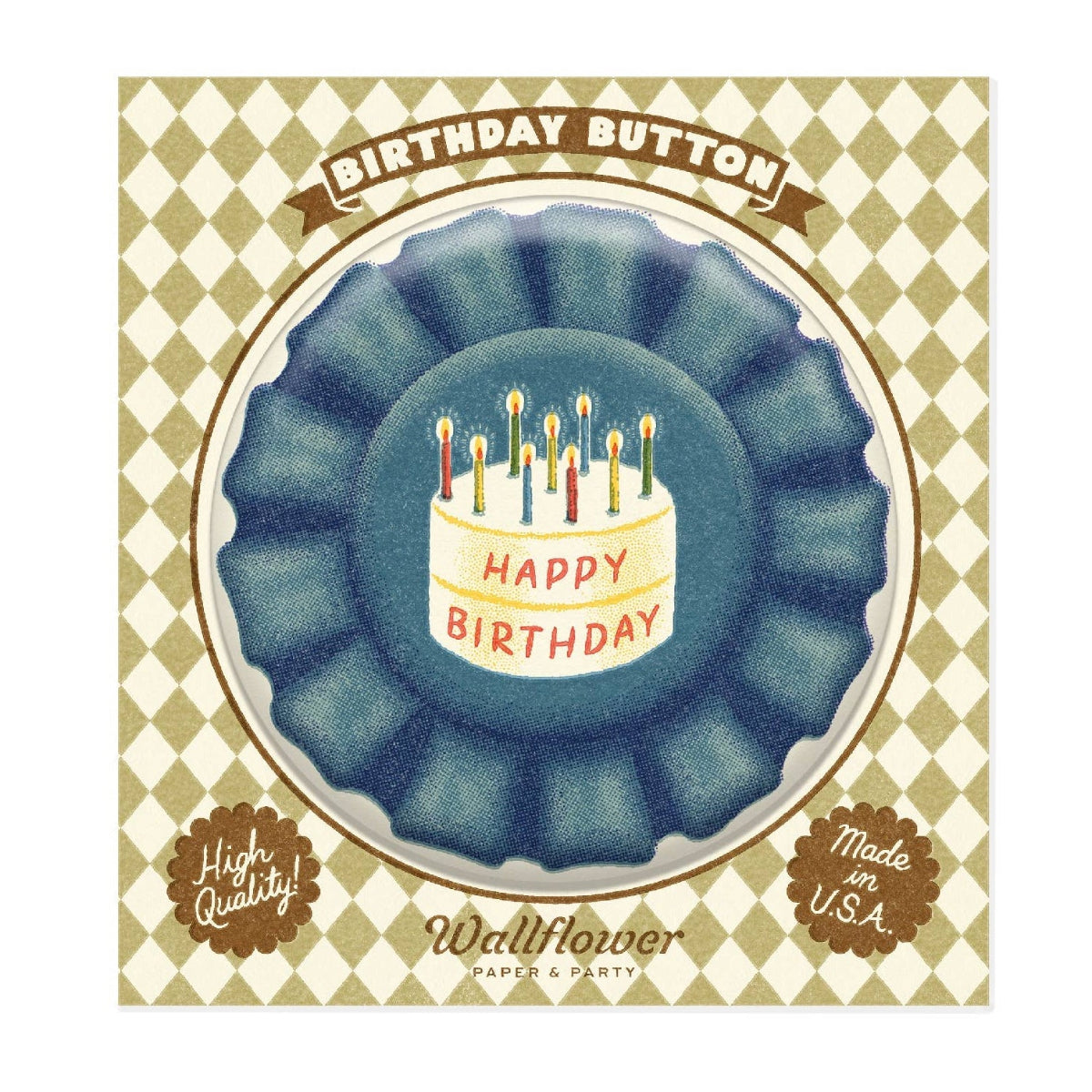 Vintage Style Fun Birthday Button Party Favor