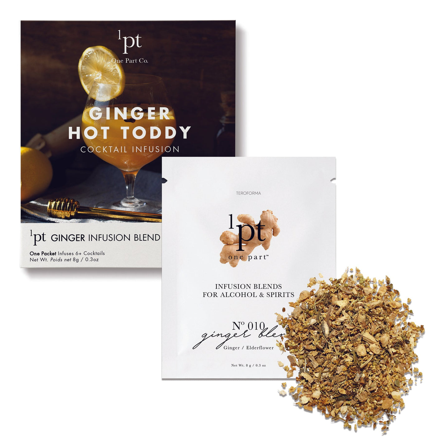 50% Off Final Sale - Ginger Hot Toddy - All Natural Botanicals Easy Cocktail Infusion Pack