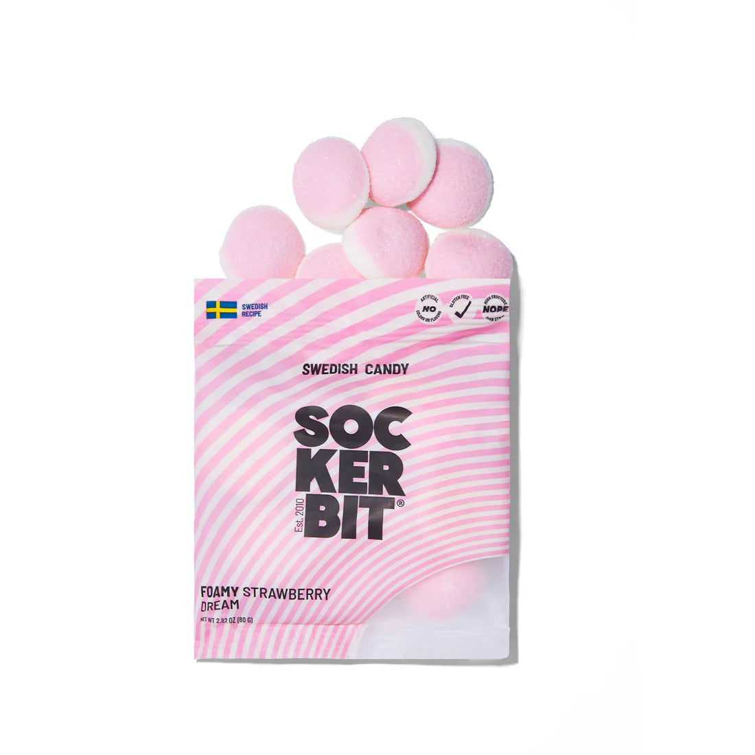 Foamy Strawberry Dream Swedish Candy Bag 2.8oz