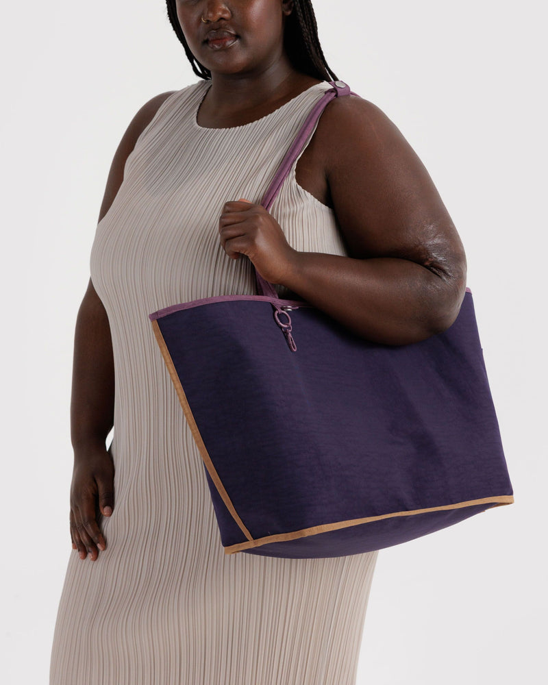 Large Nylon Reversible Tote Bag - Wild Plum Mix
