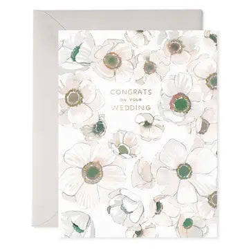 Wedding Congrats White Floral Card