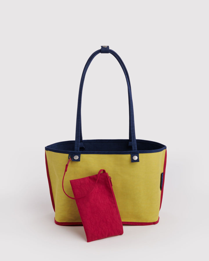 Medium Nylon Reversible Tote Bag - Navy Colorblock Mix