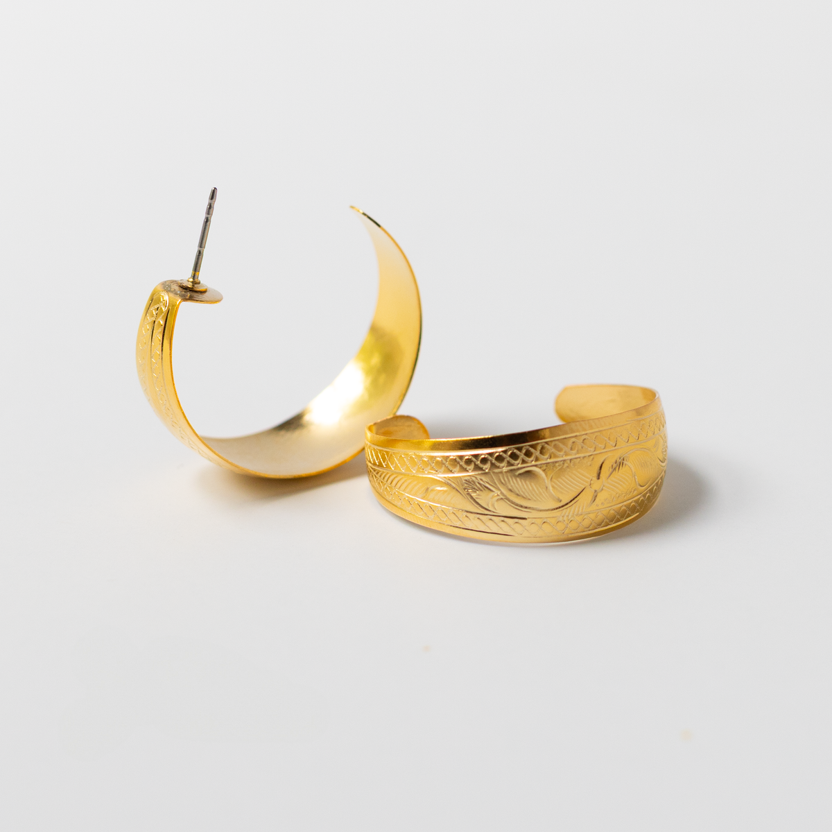 Small Hooplas Hoop Earrings - Gold
