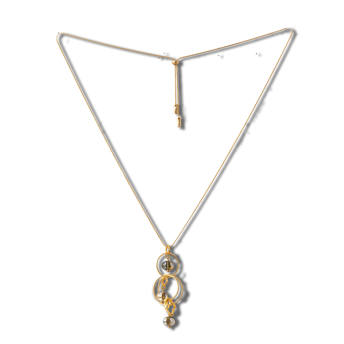 Many Moons Pendant Necklace - Gold/Green
