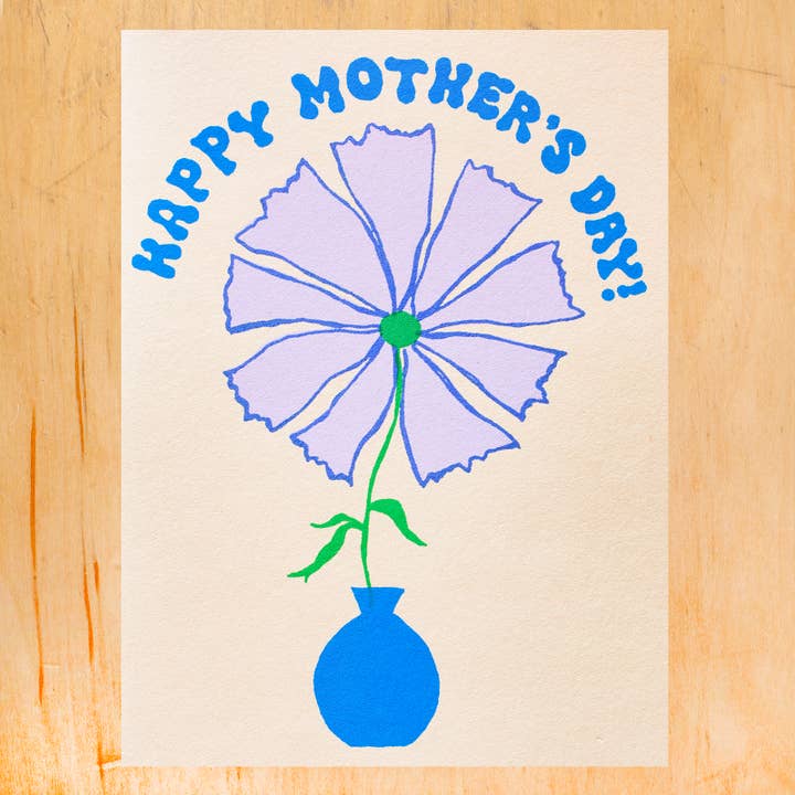 Screen Printed Mother's Day Greeting Card