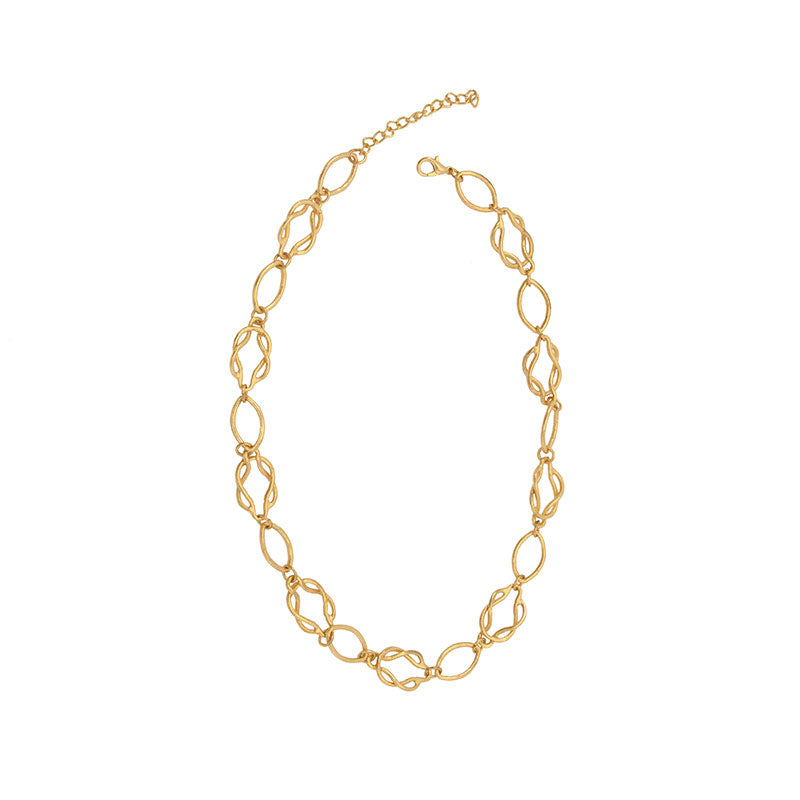 Matte Intertwined Knot Chain Necklace