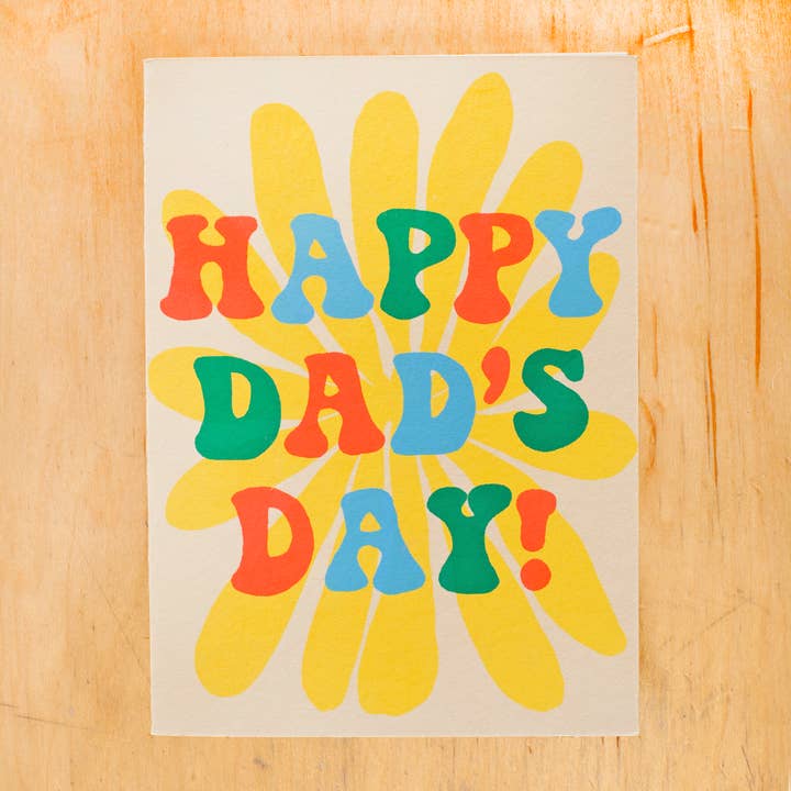 Screen Printed Father's Day Greeting Card