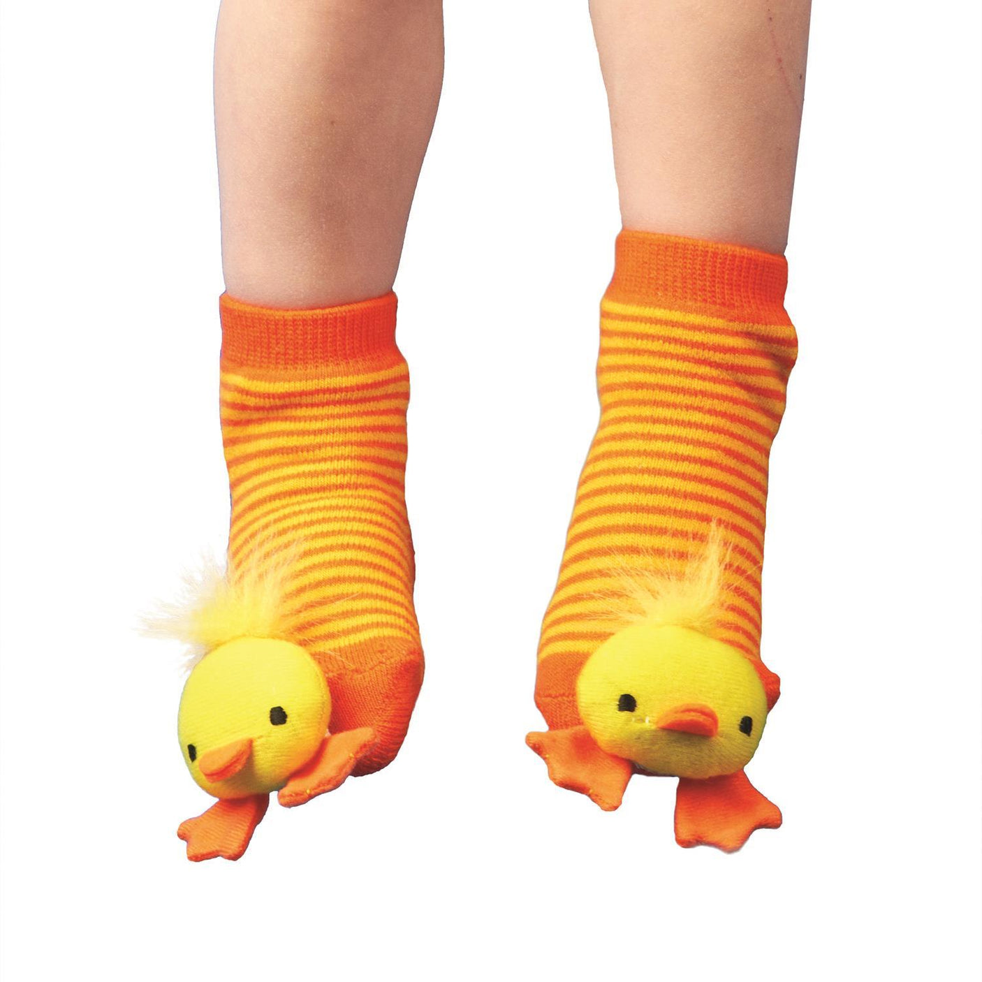 Animal Plush Baby Rattle Footsie Socks