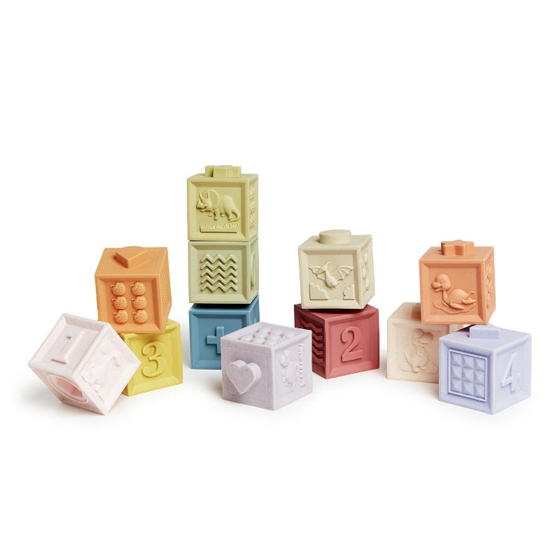 Stackable Numbers & Dinosaurs Building Blocks Toddler Gift Set Lifestyle