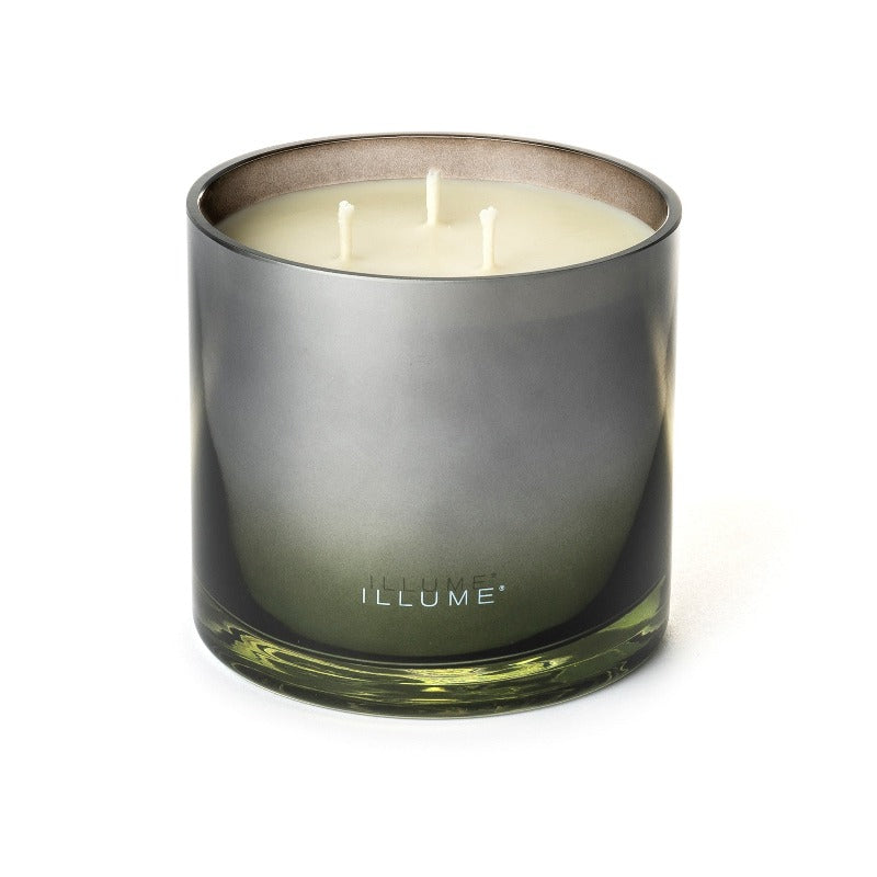 Statement Glass Triple Wick Lidded Candle Blackberry Absinthe Front