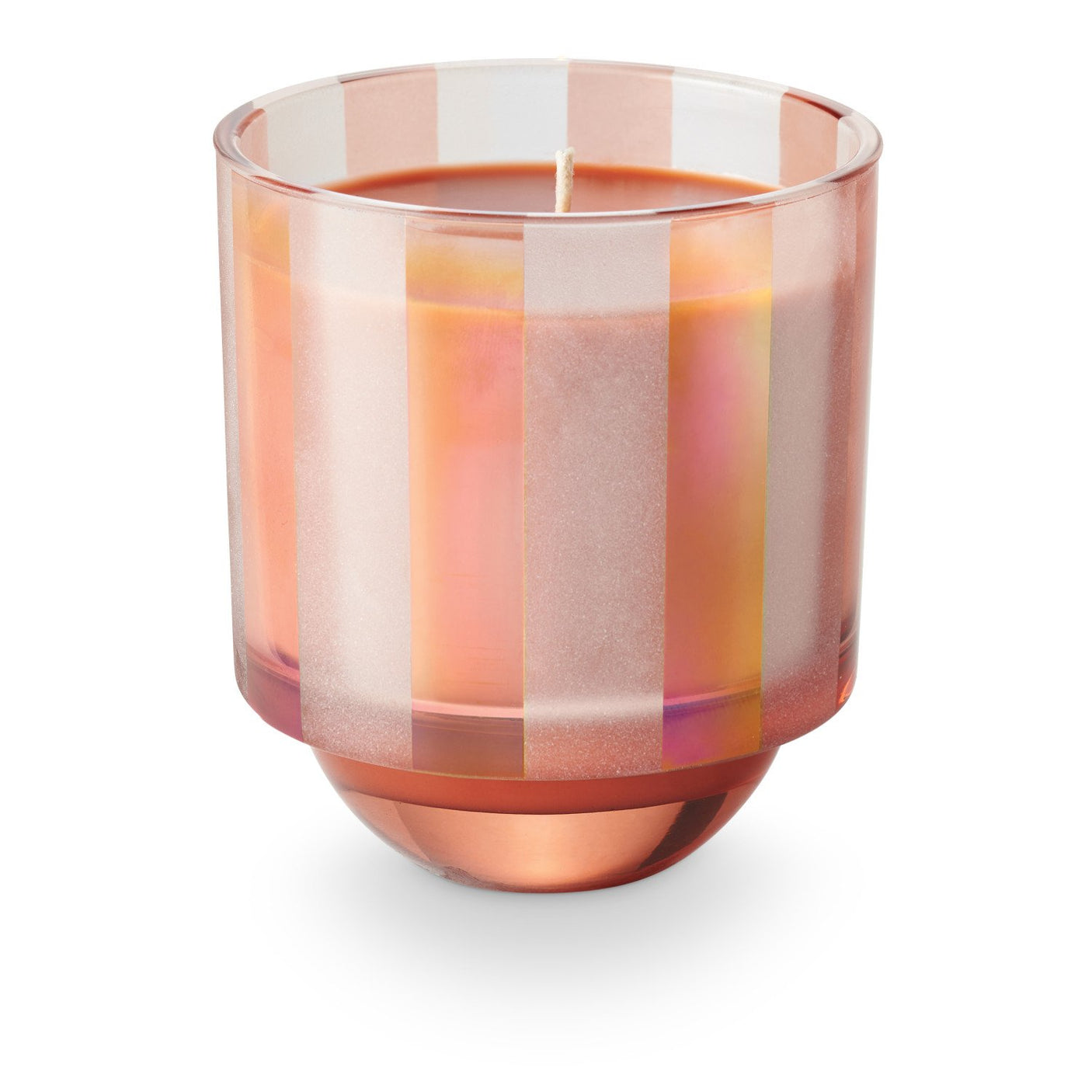 Memories of Brandied Pear Iridescent Striped 9.3 oz Christmas Soy Candle