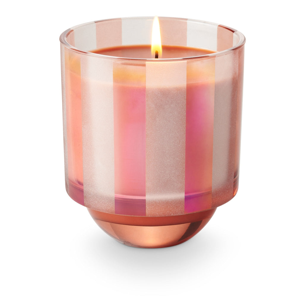 Memories of Brandied Pear Iridescent Striped 9.3 oz Christmas Soy Candle