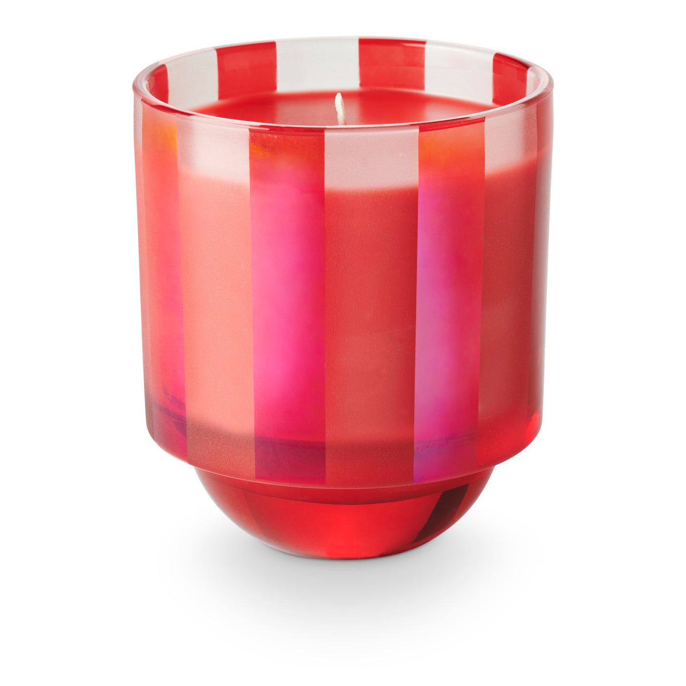 Memories of Mistletoe Kisses Iridescent Striped 9.3 oz Christmas Soy Candle