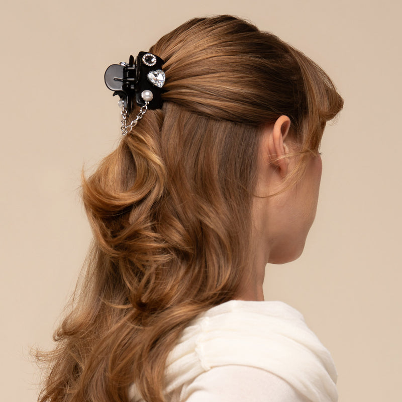 Kitschpop Cloud Clip & Charms Set - Black
