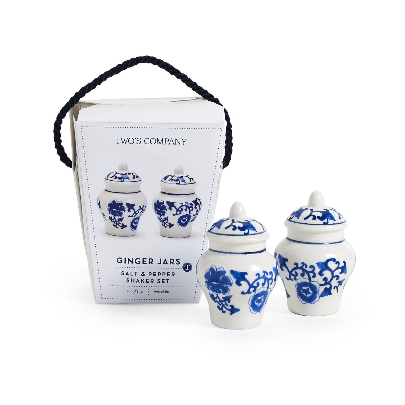 Blue & White Mini Ginger Jar Salt & Pepper Shaker Boxed Gift Set