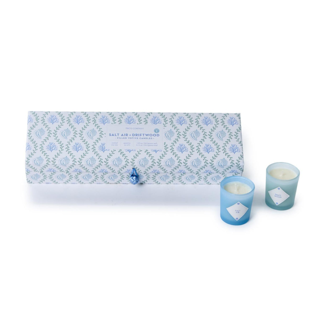 Salt Air & Drift Wood Scented Soy Votive Candles Gift Set of 5