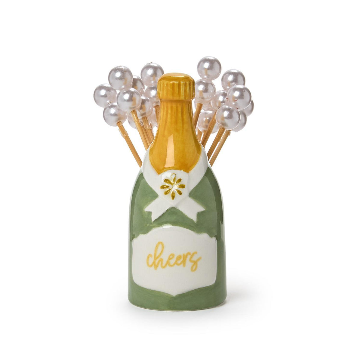 Champagne Shaped Ceramic Toothpick Holder