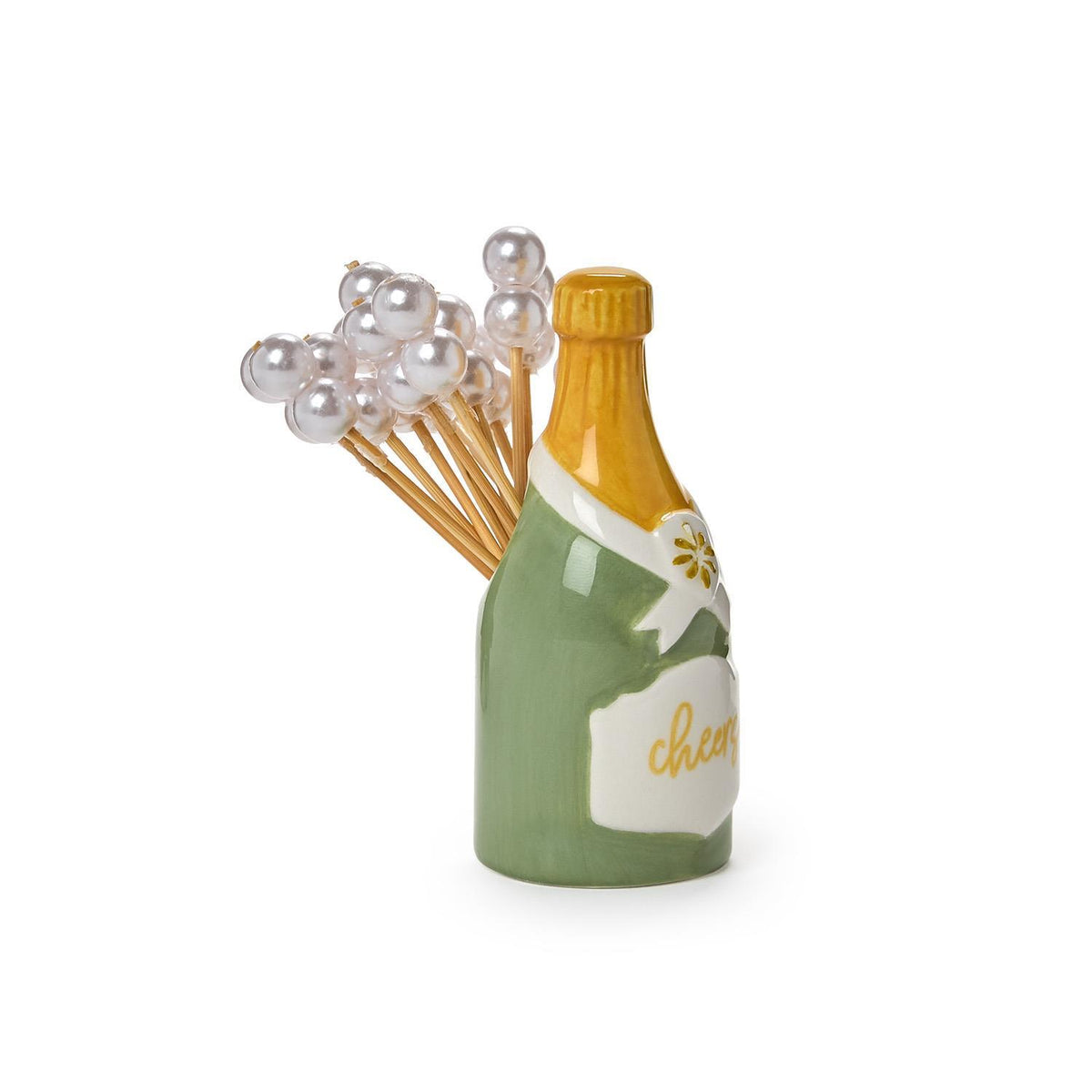 Champagne Shaped Ceramic Toothpick Holder