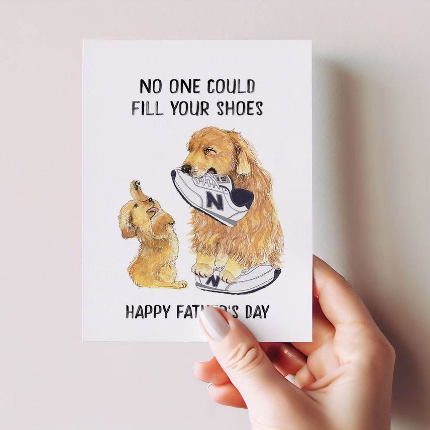 Dog Themed Illustrated Father's Day Greeting Card