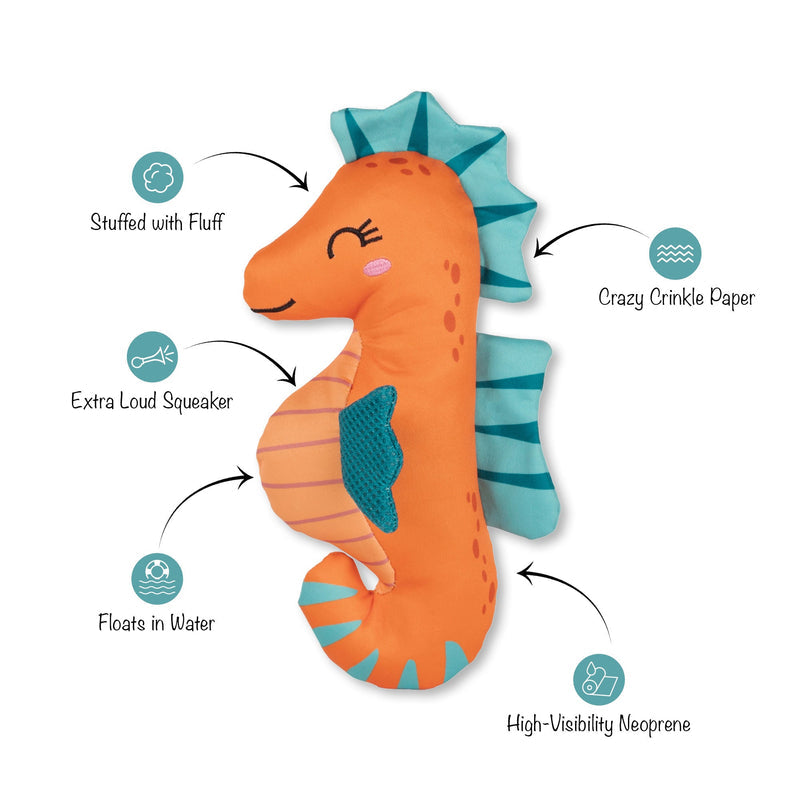 Living in A Bubble Pool Floating Seahorse Dog Toy