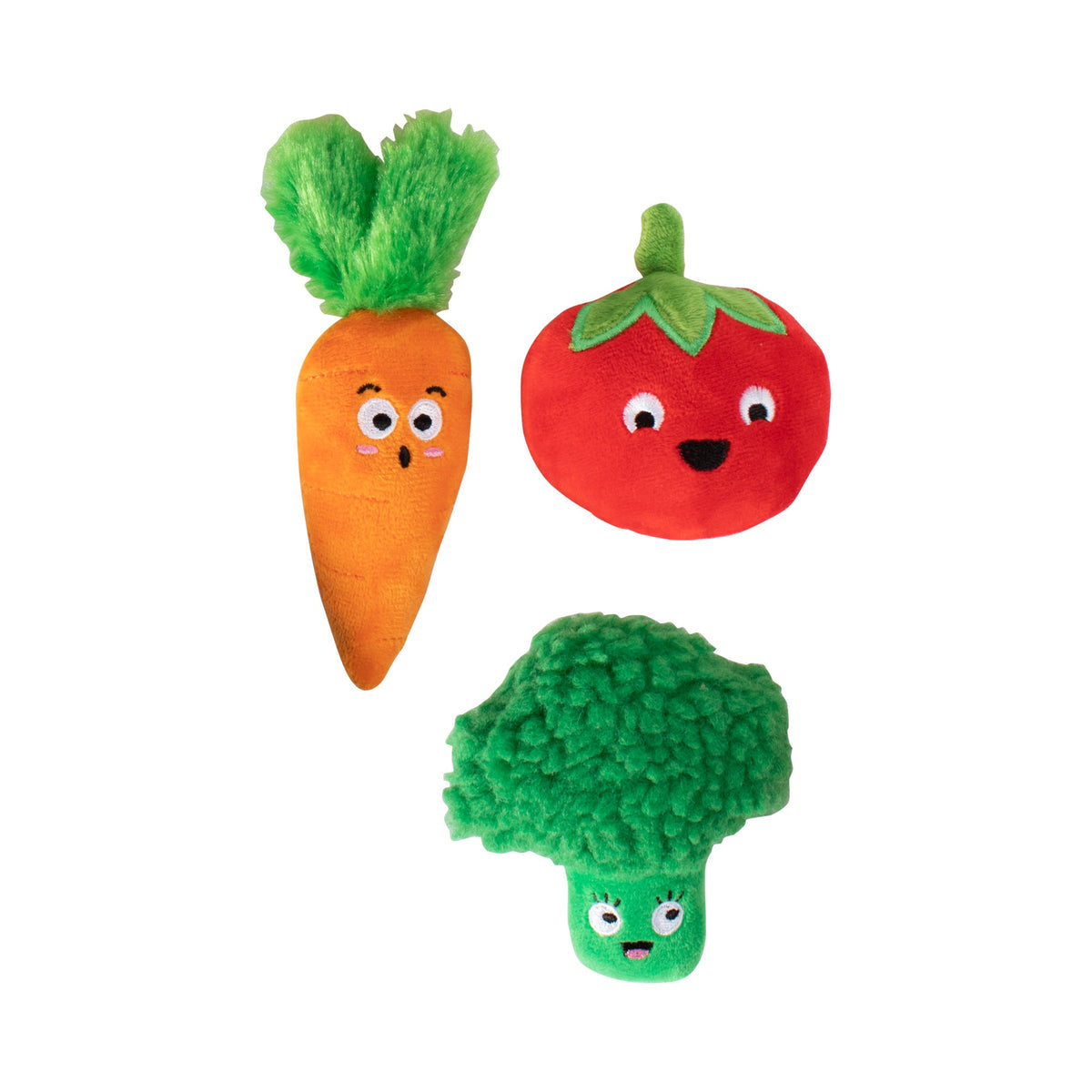 Farm to Table Vegetables Small Dog 3 Piece Toy Set