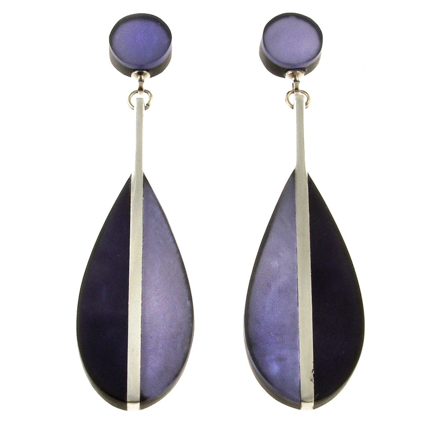 Split Teardrop Dangle Earrings - Periwinkle