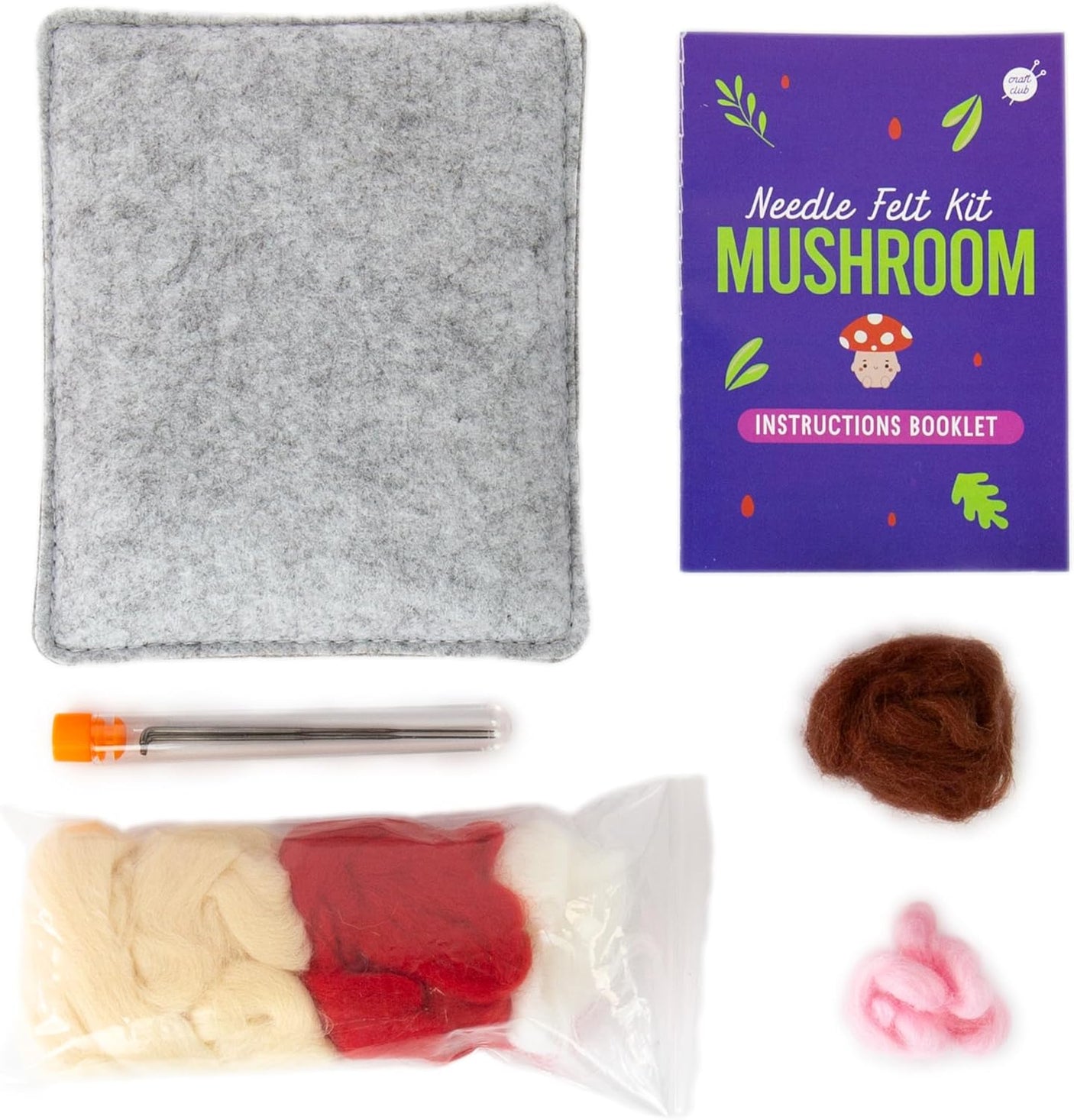 Mushroom Needle Felting Craft Kit