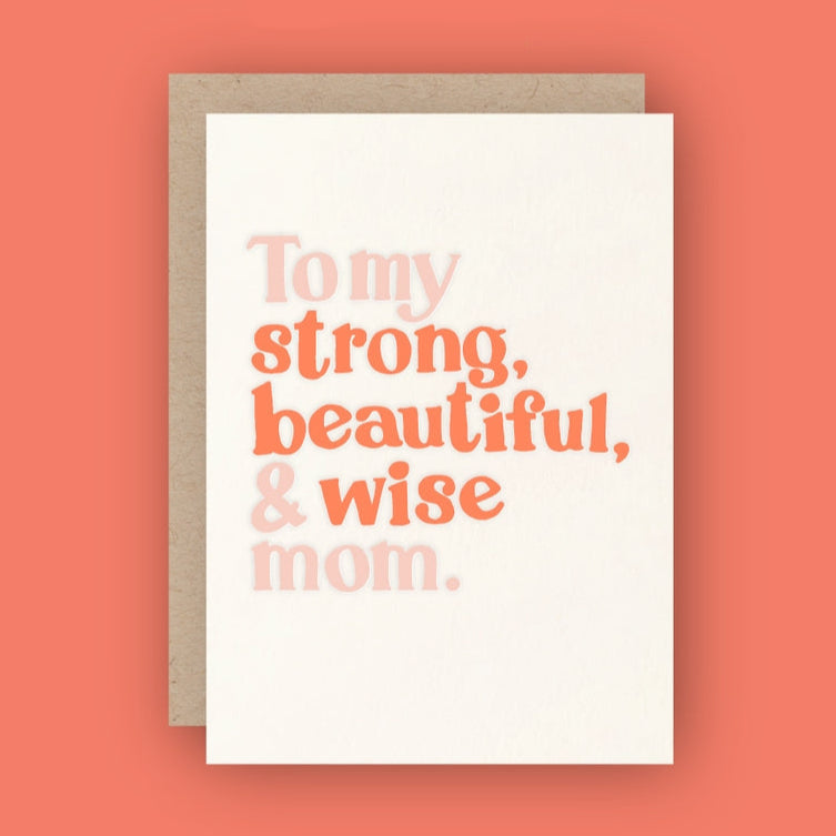 Letterpress Mother's Day Greeting Card