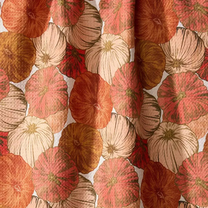 Kitchen Microfiber Tea Towel - Tendril Pumpkins