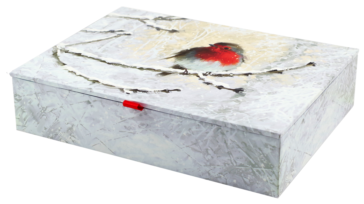 English Robin in Winter Deluxe Boxed Holiday Cards