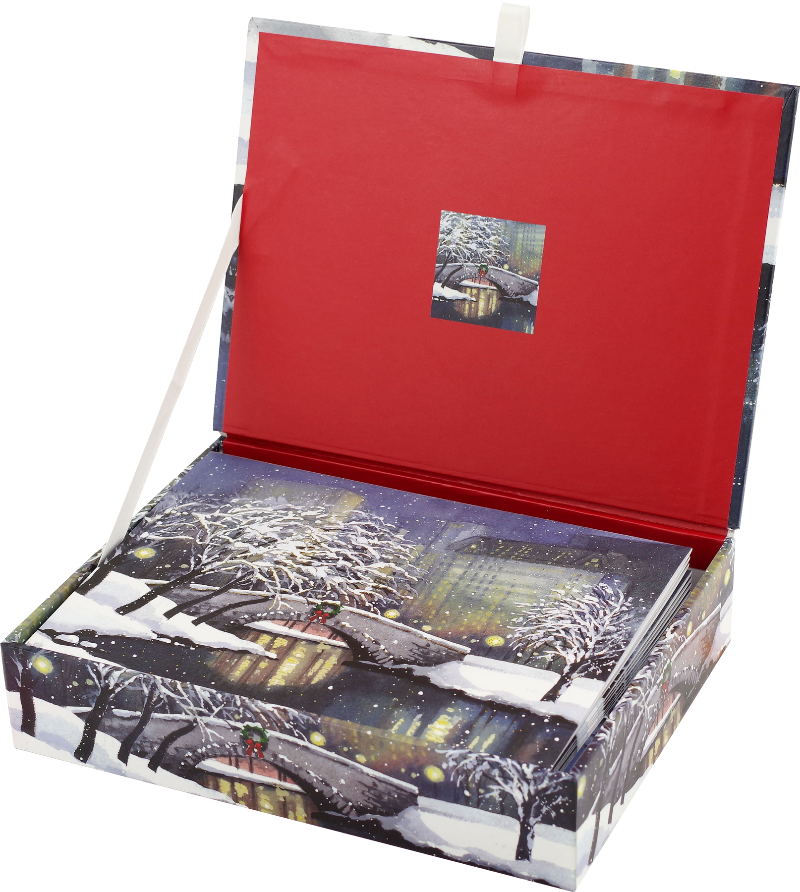 Snowfall in the Park Deluxe Boxed Holiday Cards