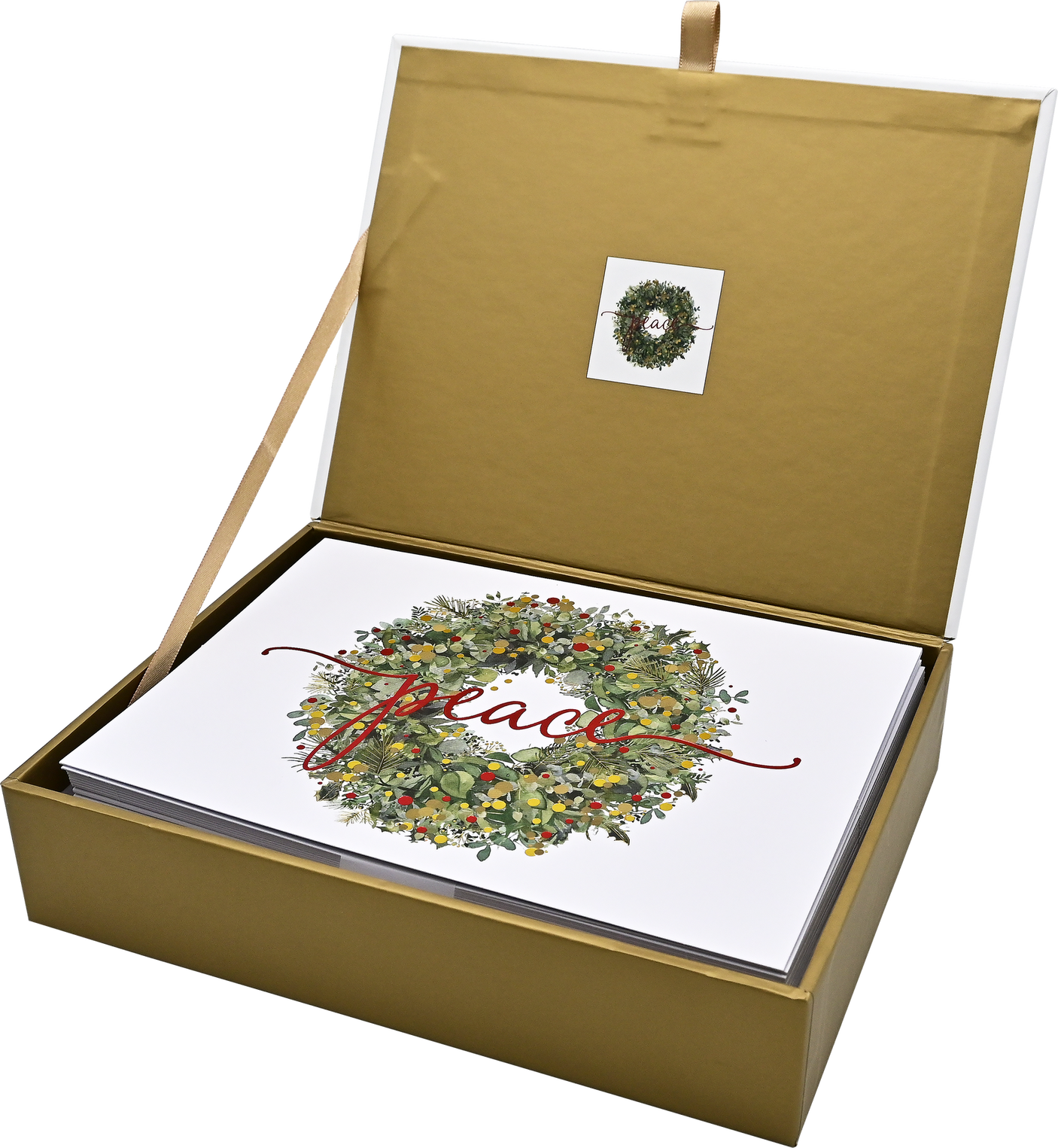 Wreath of Peace Deluxe Box Holiday Cards
