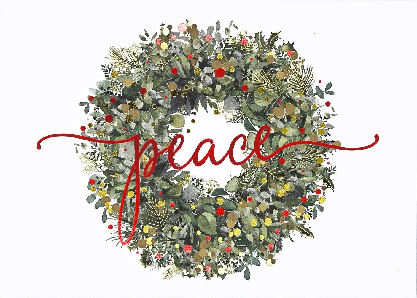 Wreath of Peace Deluxe Box Holiday Cards