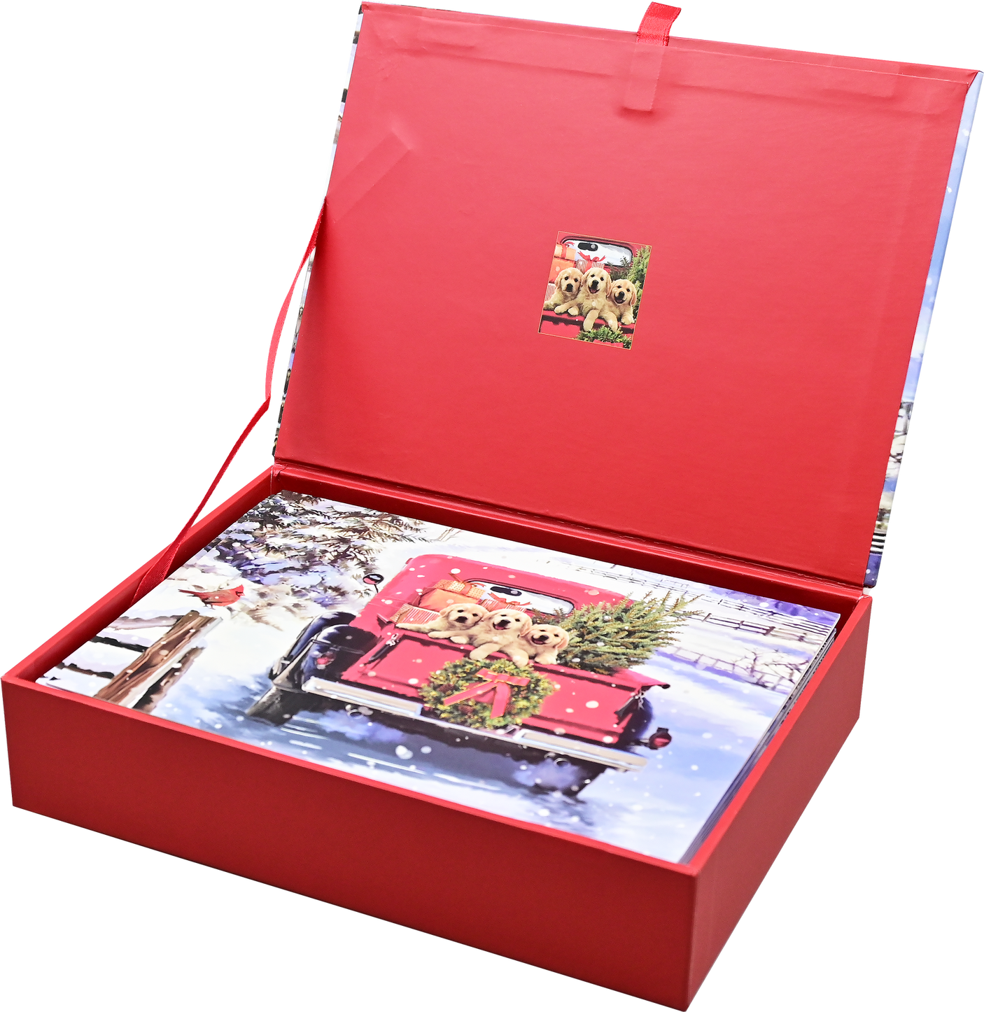 Bringing Home the Tree Deluxe Boxed Holiday Cards