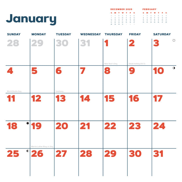 2026 Wall Calendar: Catffirmations