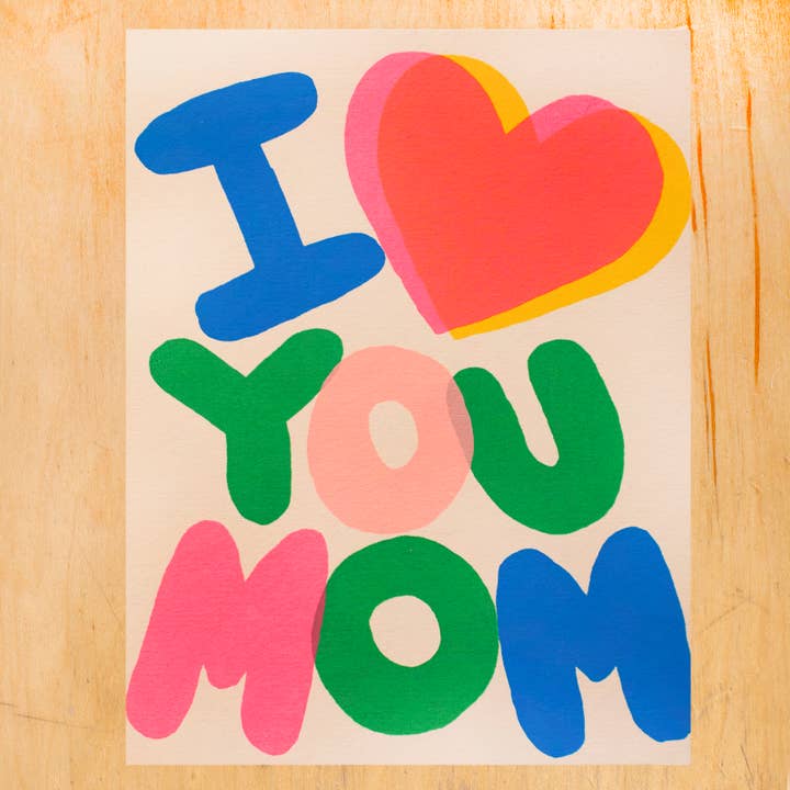 Screen Printed Mother's Day Greeting Card