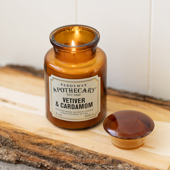Apothecary Jar 8 oz Soy Candle Vetiver + Cardamom Lifestyle