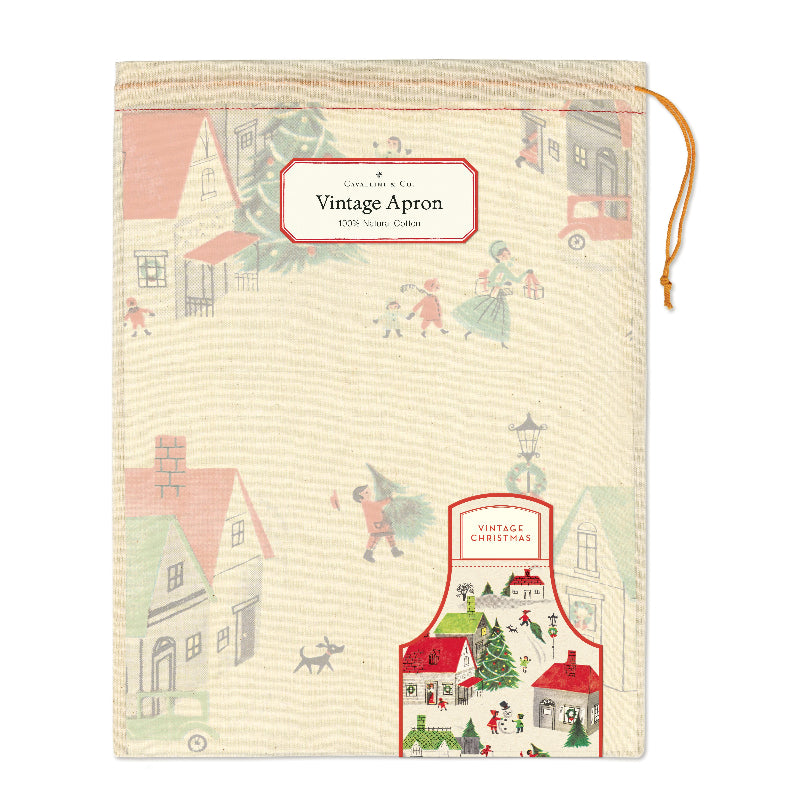 Vintage-Style Apron - Christmas Village