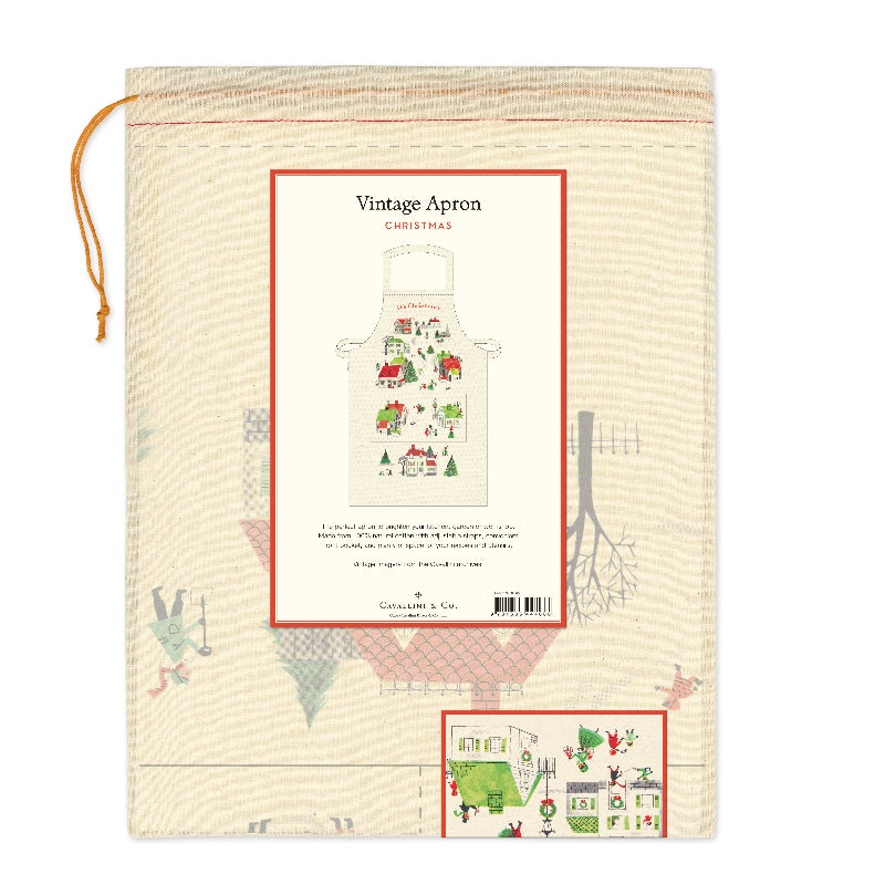 Vintage-Style Apron - Christmas Village