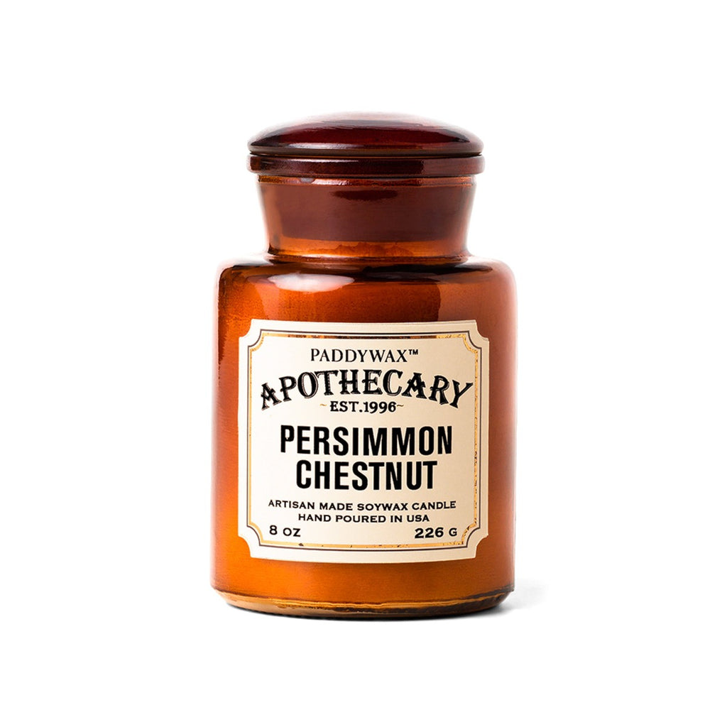 Apothecary Jar 8 oz Soy Candle - Persimmon + Chestnut
