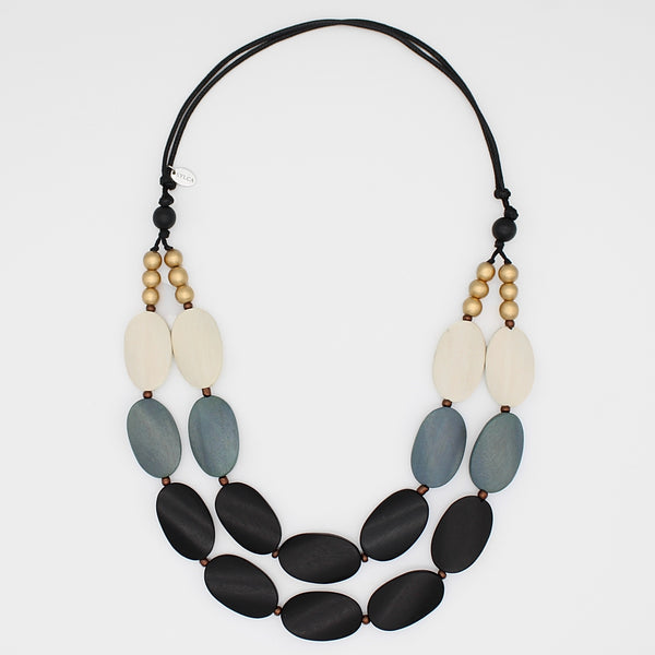 Grayscale Layered Gracie Necklace