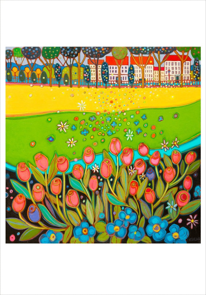 Darlene Kulig: Wanderlust Boxed Notecard Assortment Interior Style 2 - Vienna Spring Flowers, 2017