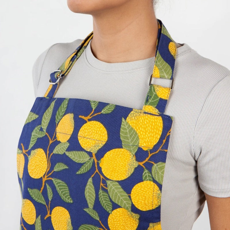 Chef Apron - Lemons Adjustable Neck Detail